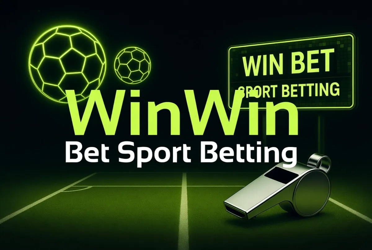 WinWin Bet sports betting with football and whistle